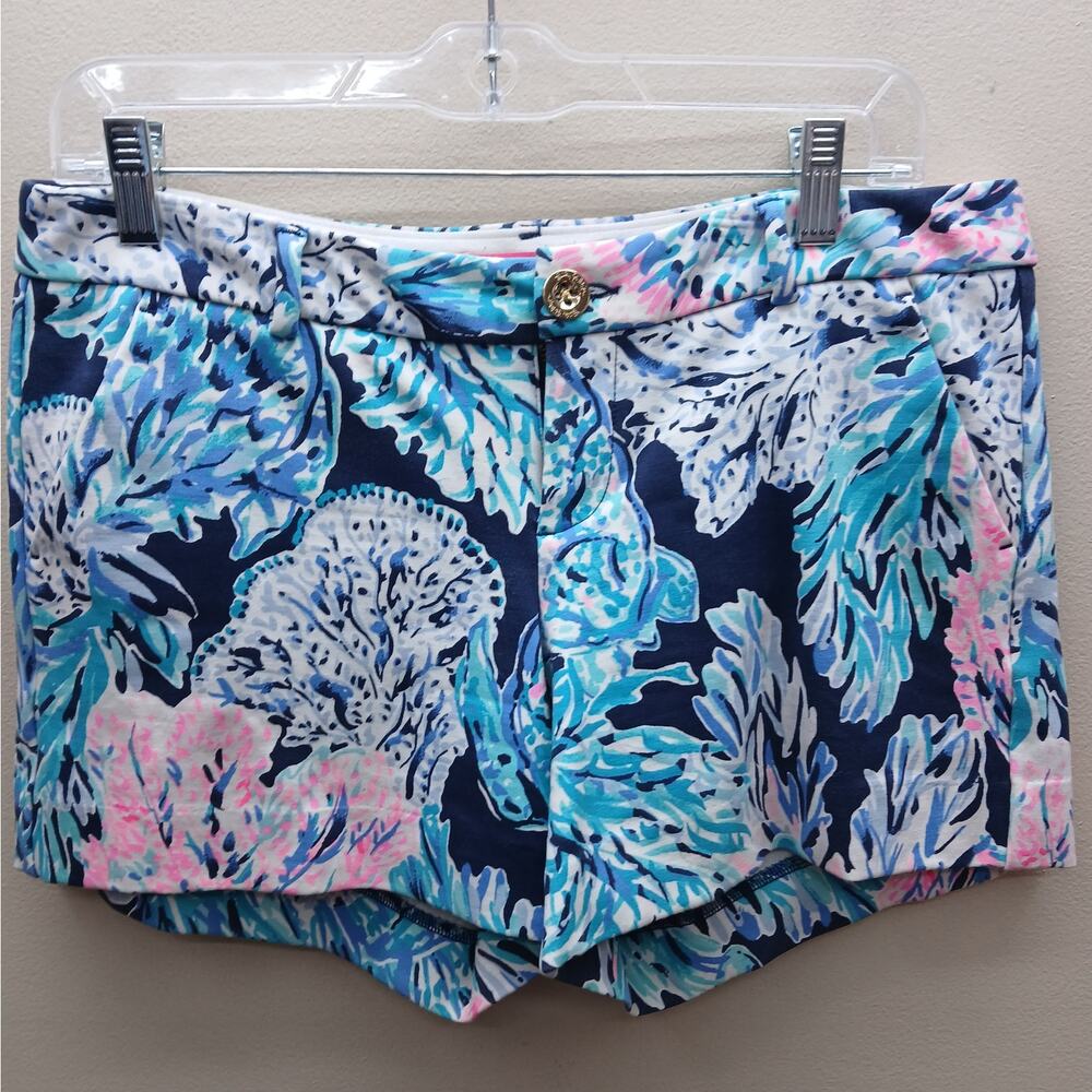 Lilly Pulitzer The Callahan Stretch Floral Print Party In Paradise Shorts Size 6